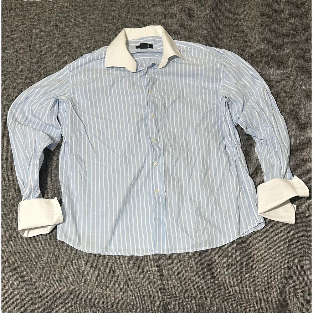 Prague‎ Striped Men's Size 18 34-35 Long Sleeve Shirt